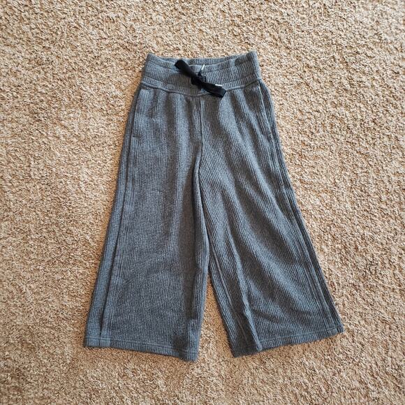 Lululemon retreat yourself crop grey textured wide leg loungewear pants 0 - Picture 1 of 5